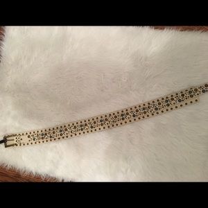 L&D Turquoise and Metal Studded Leather Belts